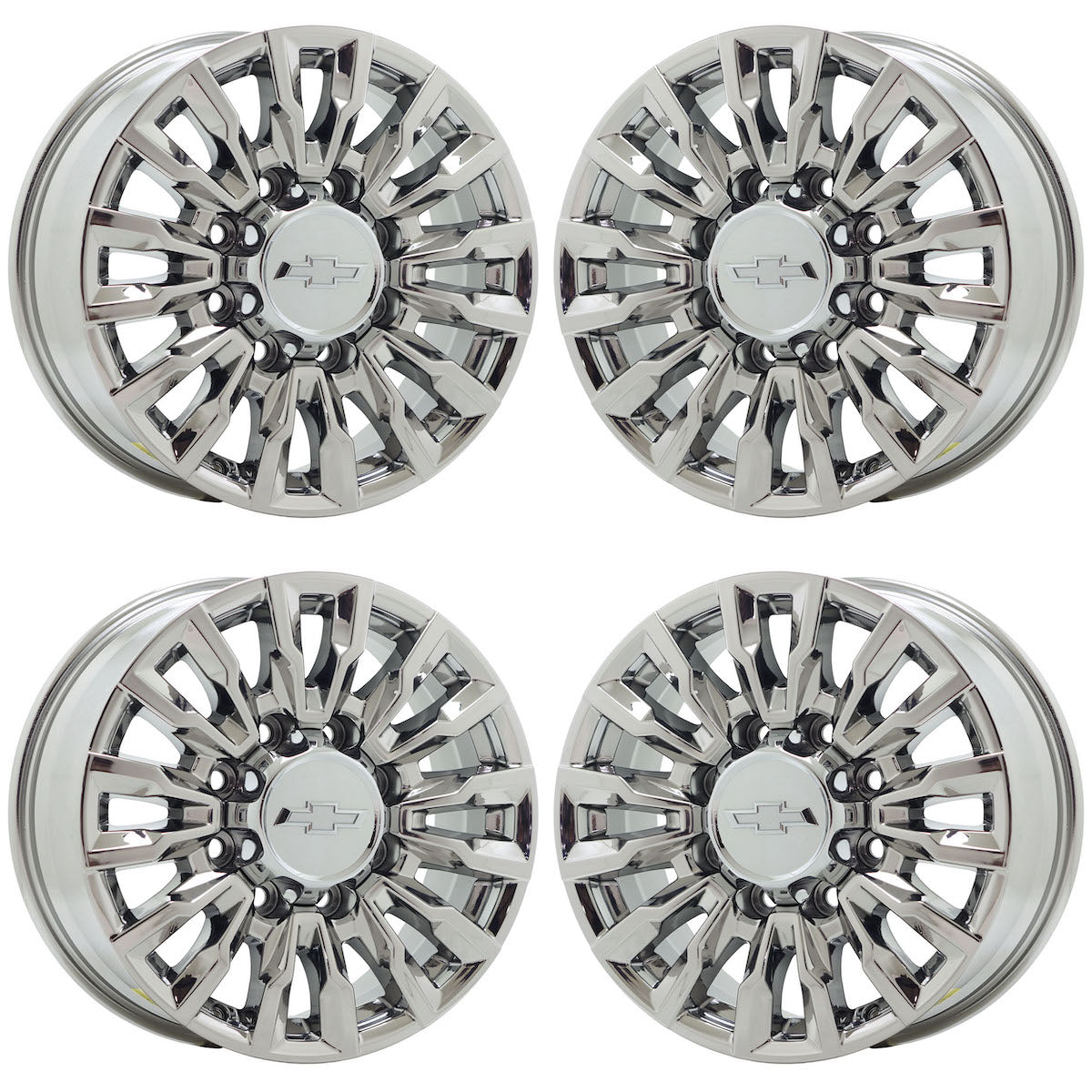 18" Chevrolet Silverado 2500 3500 Bright Chrome wheels rims OEM 14031 EXCHANGE