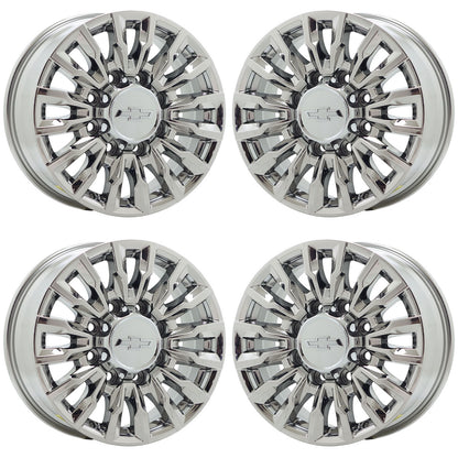 18" Chevrolet Silverado 2500 3500 Bright Chrome wheels rims OEM 14031 EXCHANGE