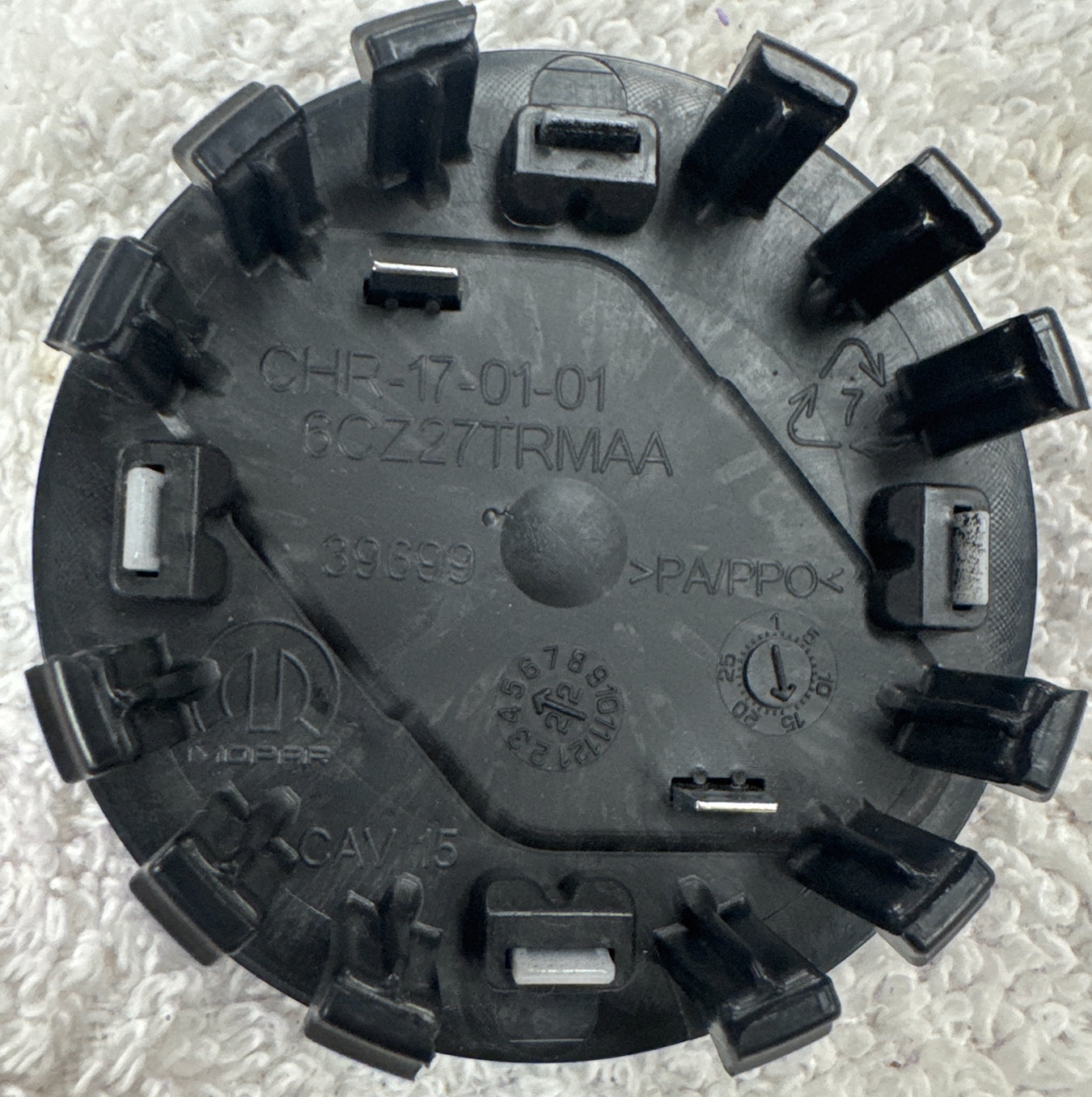 2 1/2" Dodge Challenger, Charger, Durango Charcoal Center Cap #6CZ27RXFAA set