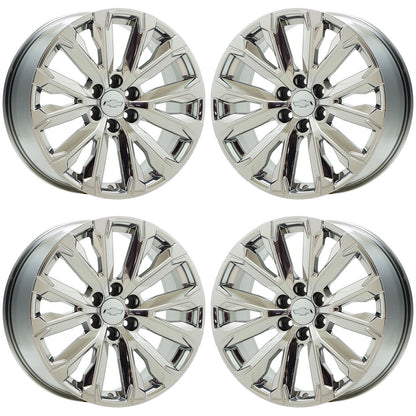 22" Chevrolet Silverado Tahoe Bright Chrome wheels OEM set GV095 EXCHANGE