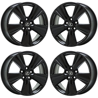 18" Lexus UX200 UX250H Gloss Black wheels rims Factory OEM set 74386 EXCHANGE