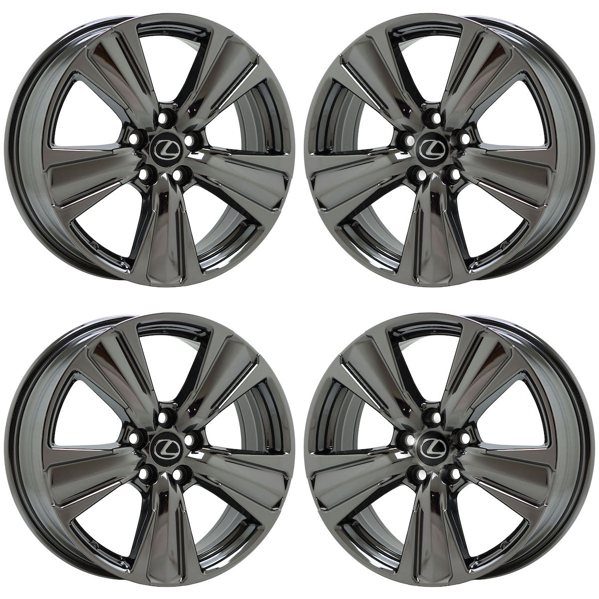 18" Lexus UX200 UX250H Black Chrome wheels rims Factory OEM set 74386 EXCHANGE