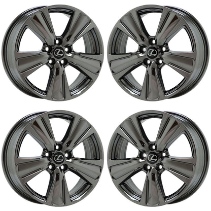 18" Lexus UX200 UX250H Black Chrome wheels rims Factory OEM set 74386 EXCHANGE
