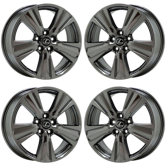 18" Lexus UX200 UX250H Black Chrome wheels rims Factory OEM set 74386 EXCHANGE