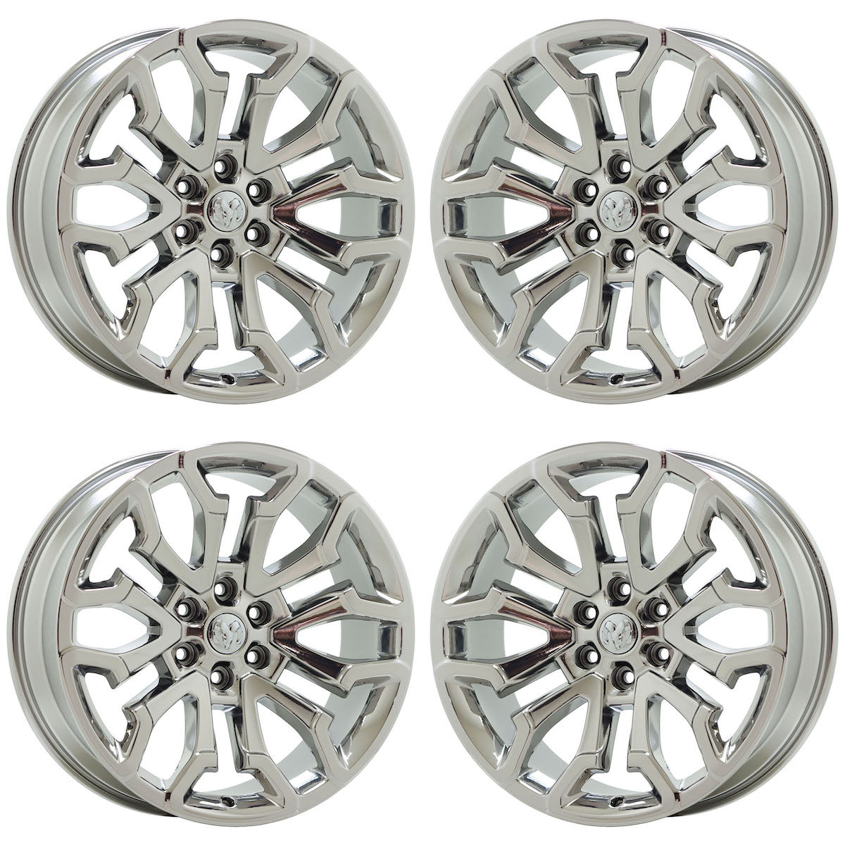 22" Dodge Ram 1500 Bright Chrome wheels rims Factory OEM set 4 041 EXCHANGE