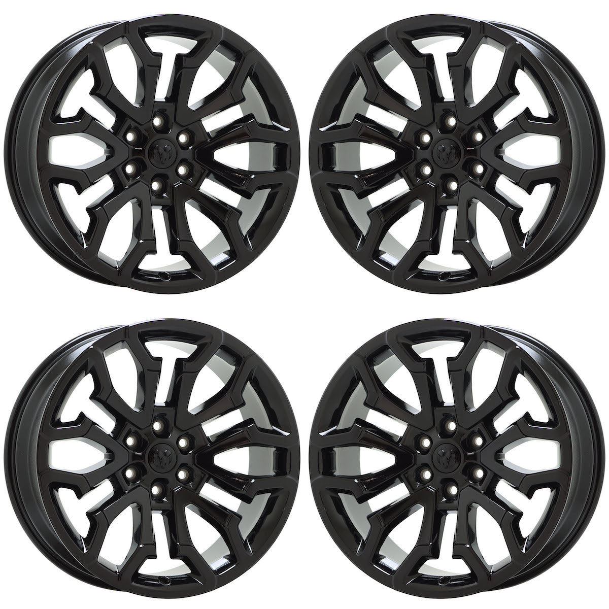 22" Dodge Ram 1500 Gloss Black wheels rims Factory OEM set 4 041 EXCHANGE