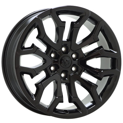 22" Dodge Ram 1500 Gloss Black wheels rims Factory OEM set 4 041 EXCHANGE