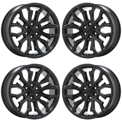22" Dodge Ram 1500 Satin Black wheels rims Factory OEM set 4 041 EXCHANGE