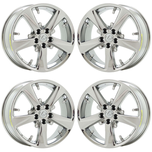 18" Lexus GS450h Bright Chrome wheels rims Factory OEM set 74228 EXCHANGE