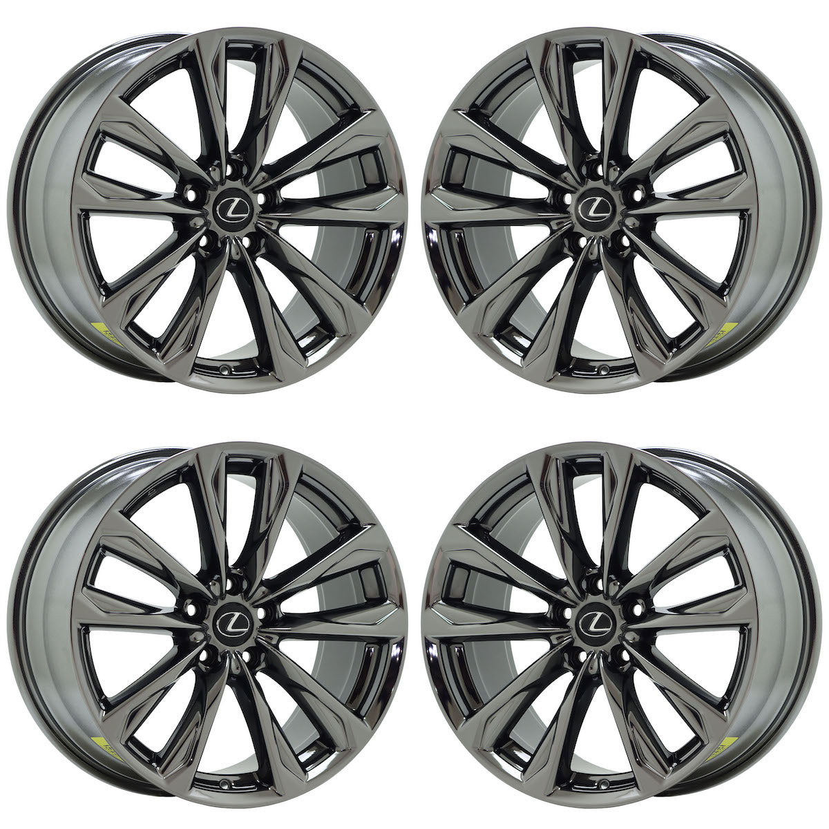 19" Lexus IS300 IS350 Black Chrome wheels rims OEM set 74395 74397 EXCHANGE