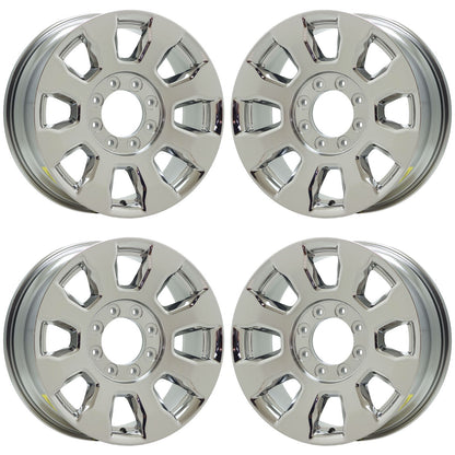 20" Ford F250 F350 SRW Bright Chrome wheels rims Factory OEM set 10101 EXCHANGE