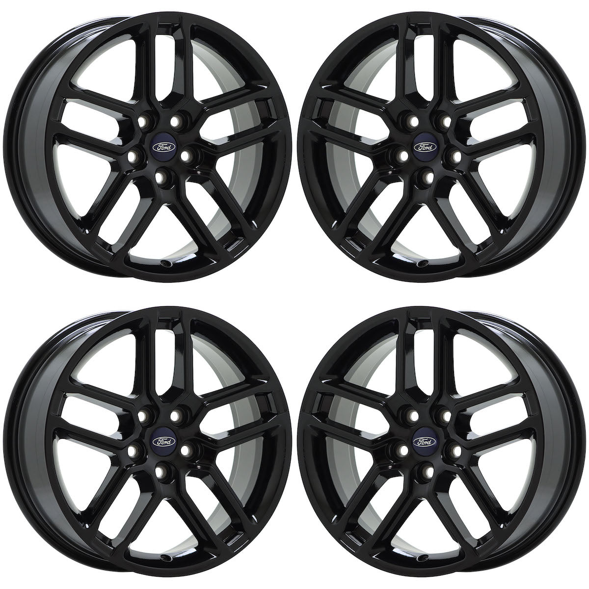 18" Ford Explorer Gloss Black wheels Factory OEM set 94024 EXCHANGE