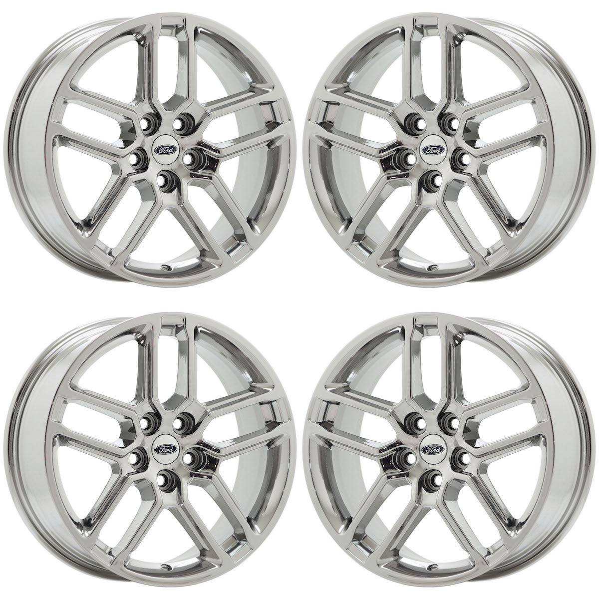 18" Ford Explorer Bright Chrome wheels Factory OEM set 94024 EXCHANGE