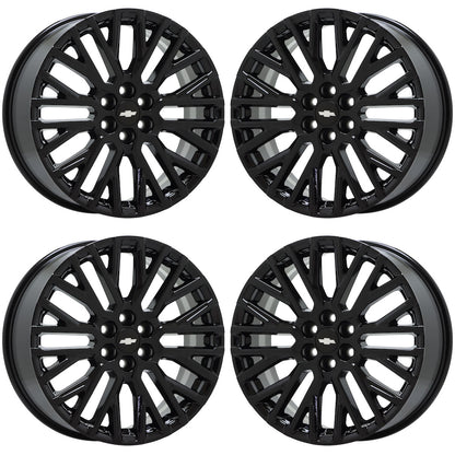 20" Chevrolet Traverse Gloss Black wheels rims Factory OEM set 14147 EXCHANGE