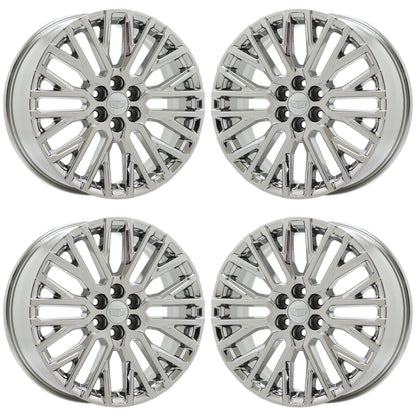 20" Cadillac XT6 Bright Chrome wheels rims Factory OEM set 14147 EXCHANGE