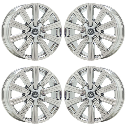 21" Lexus LX570 Bright Chrome wheels rims Factory OEM set 74341 EXCHANGE