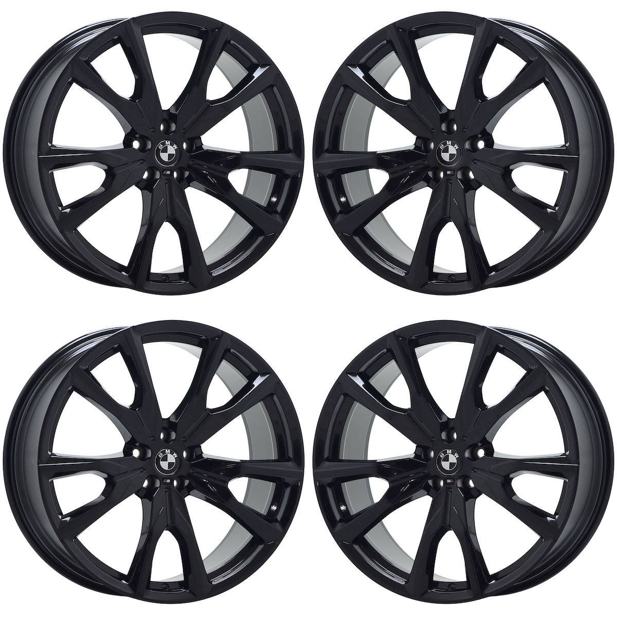 22" BMW X7 Gloss Black wheels rims Factory OEM set 4 86535 86540 EXCHANGE