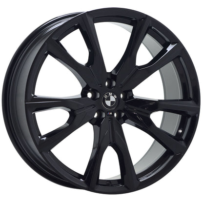 22" BMW X7 Gloss Black wheels rims Factory OEM set 4 86535 86540 EXCHANGE