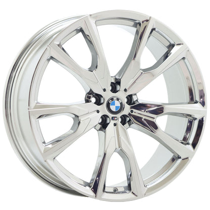 22" BMW X7 Bright Chrome PVD wheels rims Factory OEM set 4 86535 86540 EXCHANGE