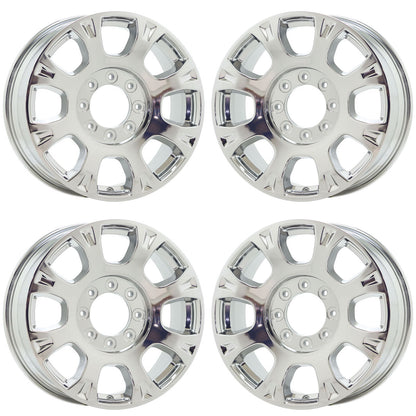 20" Ford F250 F350 SRW Bright Chrome wheels rims Factory OEM set 10291 EXCHANGE