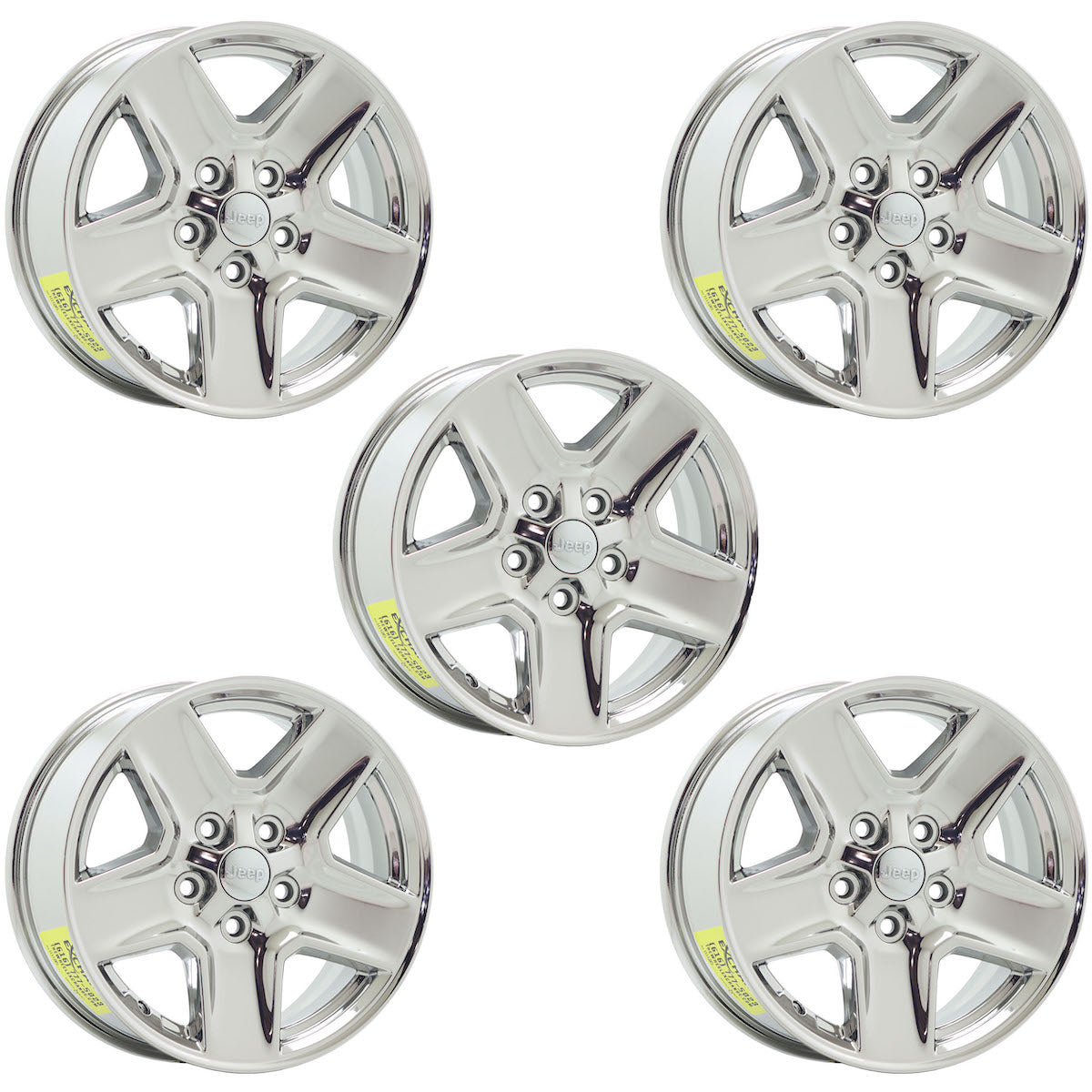17" Jeep Gladiator Bright Chrome wheels rims Factory OEM 9235 set 5 EXCHANGE
