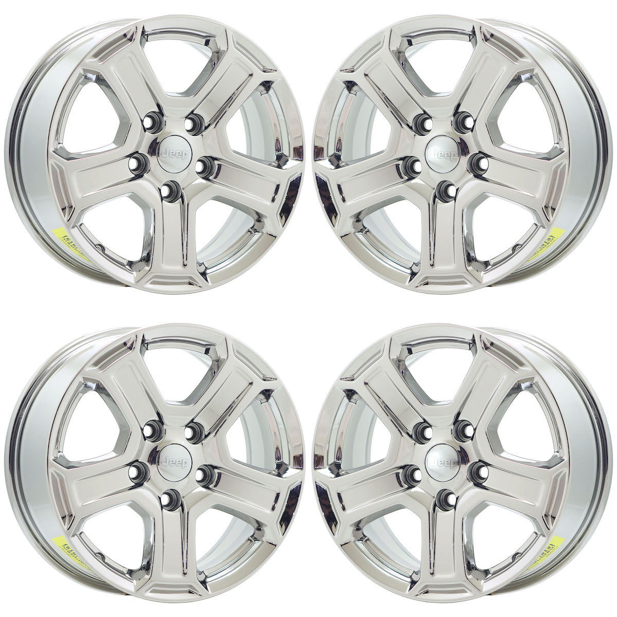 17" Jeep Wrangler Bright Chrome wheels rims Factory OEM set 9216 EXCHANGE