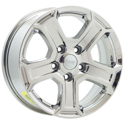 17" Jeep Wrangler Bright Chrome wheels rims Factory OEM set 9216 EXCHANGE