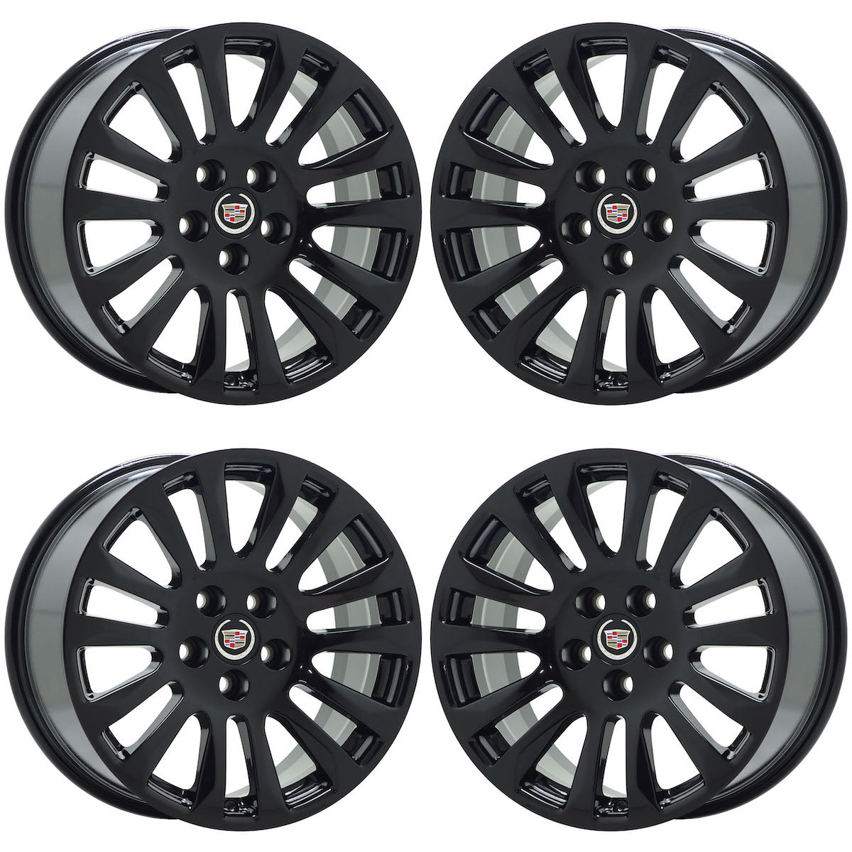 18" Cadillac CTS coupe Gloss Black wheels rims Factory OEM GM 4669 4673 EXCHANGE