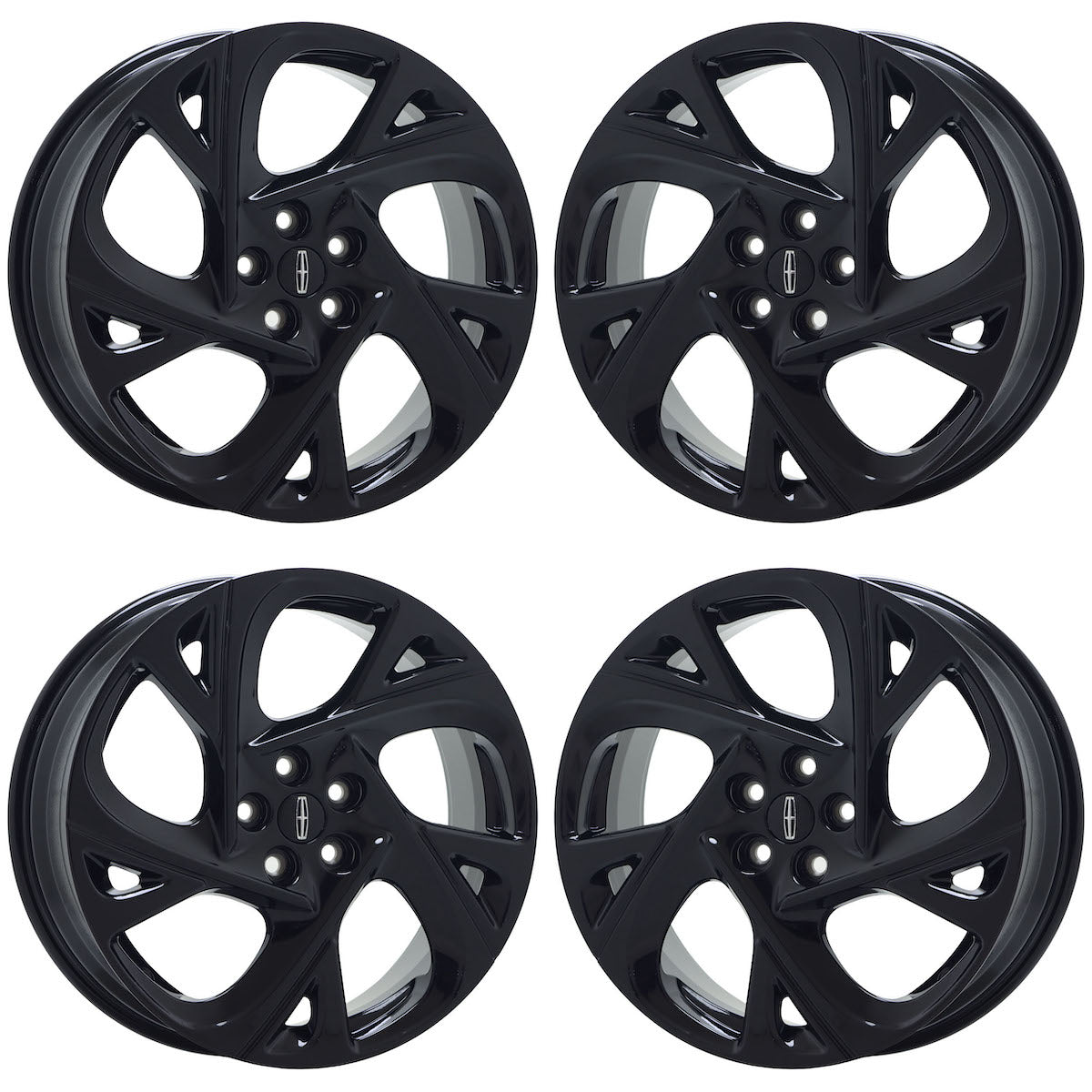 20" Lincoln Nautilus Gloss Black wheels rims Factory OEM set 10562 EXCHANGE