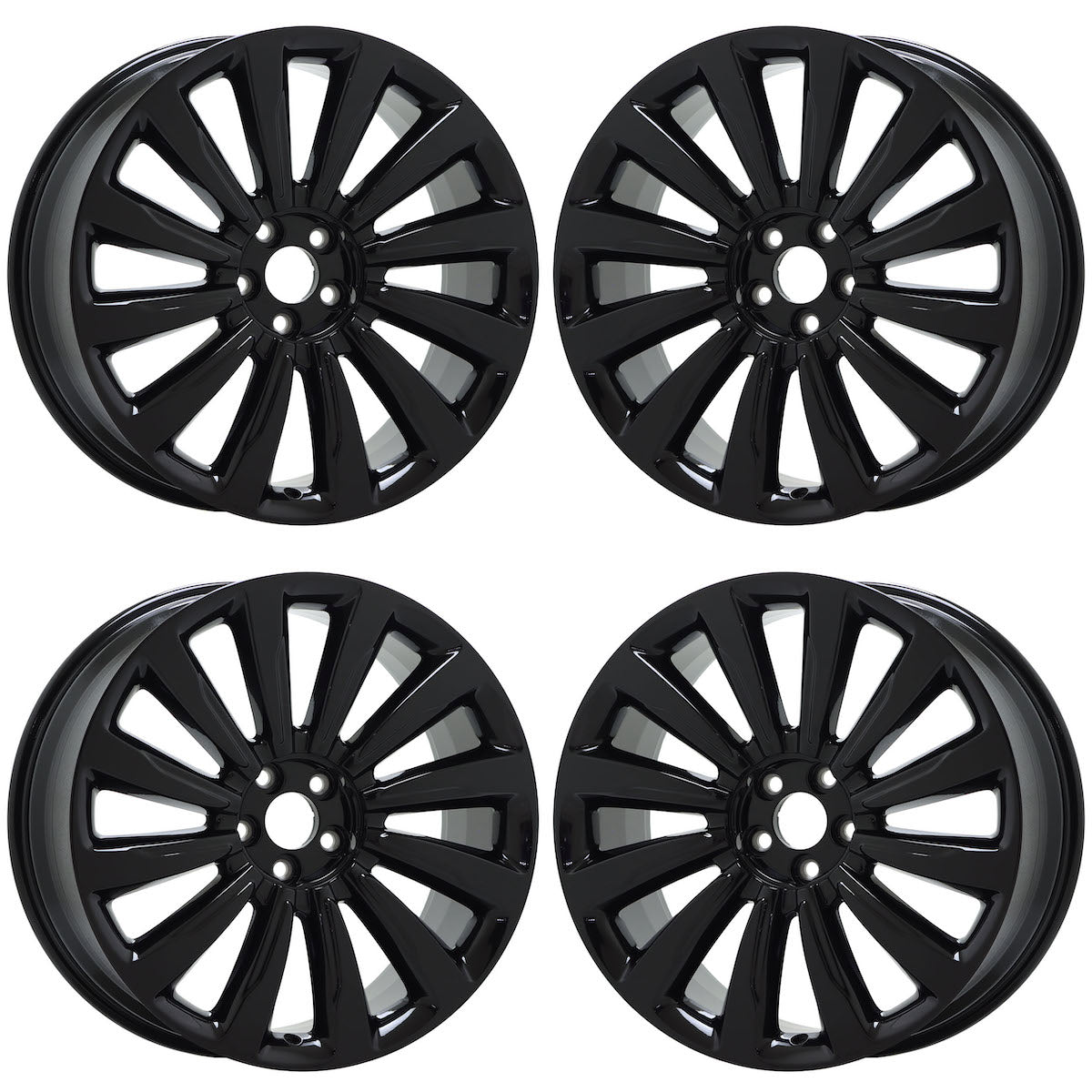 21" Lincoln Aviator Gloss Black wheels rims Factory OEM set 10240 EXCHANGE