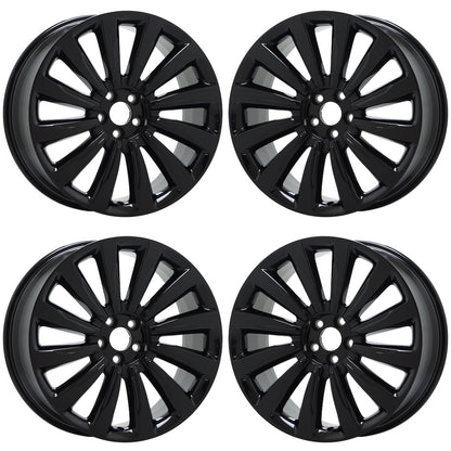 21" Lincoln Aviator Gloss Black wheels rims Factory OEM set 10240 EXCHANGE