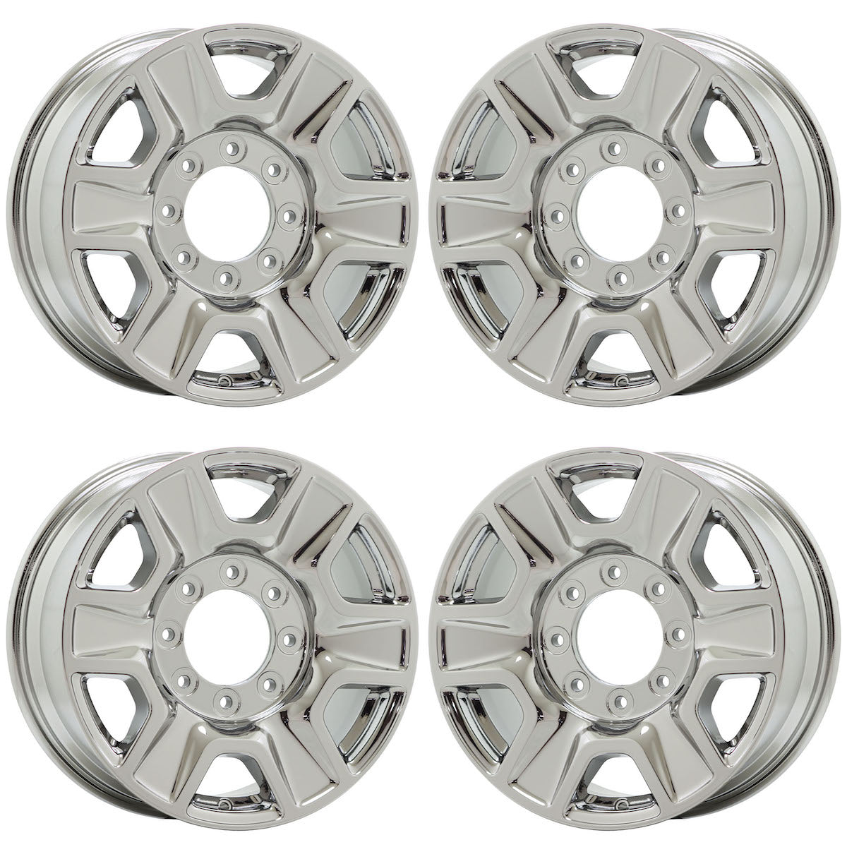 18" Ford F250 F350 SRW Bright Chrome wheels rims Factory OEM set 10480 EXCHANGE