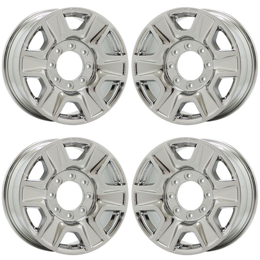 18" Ford F250 F350 SRW Bright Chrome wheels rims Factory OEM set 10480 EXCHANGE