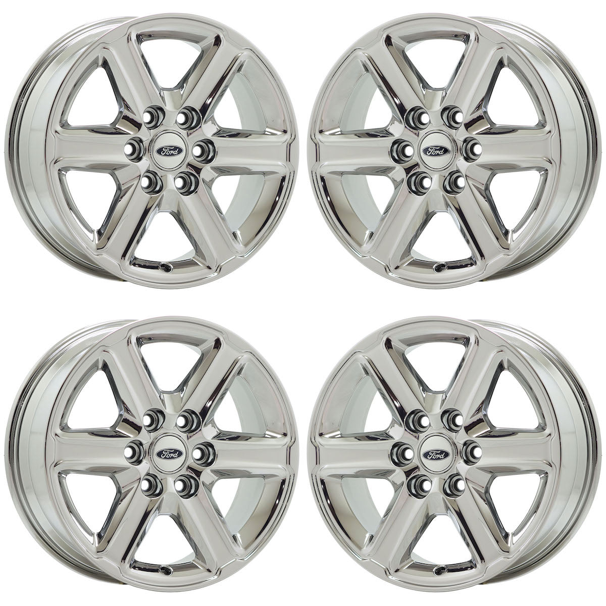 18x7.5" Ford F150 Truck Bright Chrome wheels rims Factory OEM set 4 10613