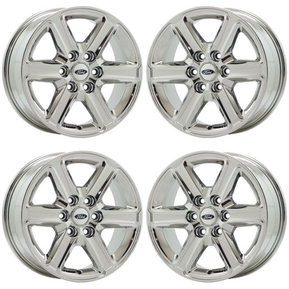 18x7.5" Ford F150 Truck Bright Chrome wheels rims Factory OEM set 4 10613
