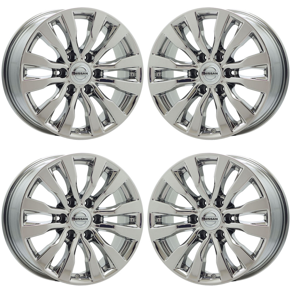 18" Nissan Armada Bright Chrome wheels rims Factory OEM set 62737 EXCHANGE