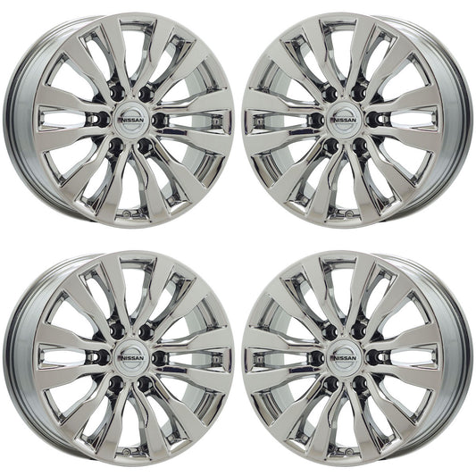 18" Nissan Armada Bright Chrome wheels rims Factory OEM set 62737 EXCHANGE