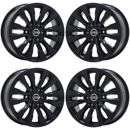 18" Nissan Armada Gloss Black wheels rims Factory OEM set 62737 EXCHANGE