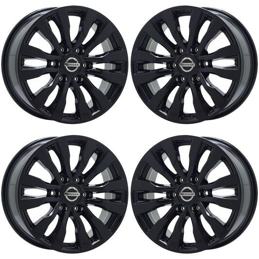 18" Nissan Armada Gloss Black wheels rims Factory OEM set 62737 EXCHANGE