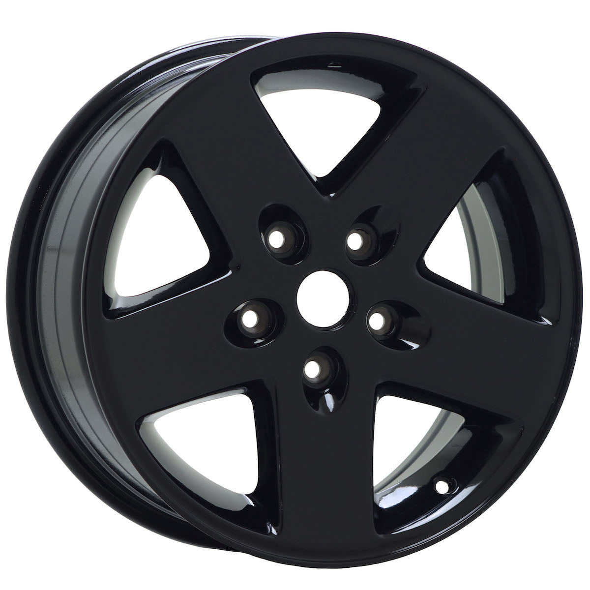 17" Jeep Wrangler Gloss Black wheels rims Factory OEM set 9074