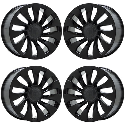 21" Tesla Model Y Gloss Black wheels rims Factory OEM set 210061 210051 EXCHANGE