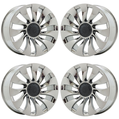 21" Tesla Model Y Bright Chrome wheels rims Factory set 210061 210051 EXCHANGE