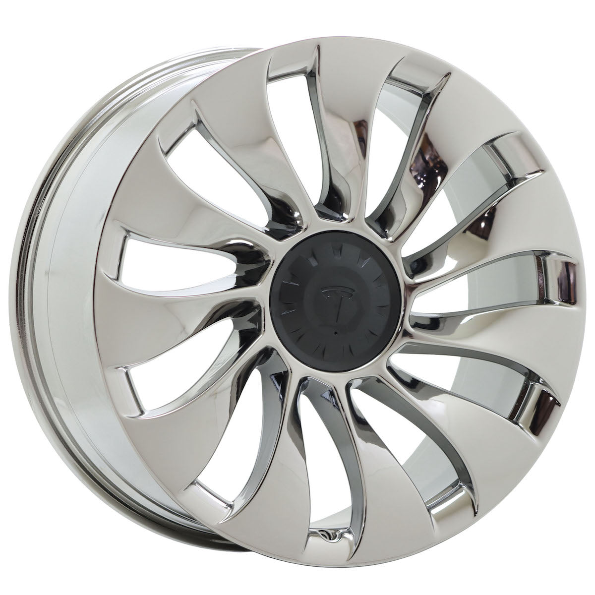 21" Tesla Model Y Bright Chrome wheels rims Factory set 210061 210051 EXCHANGE