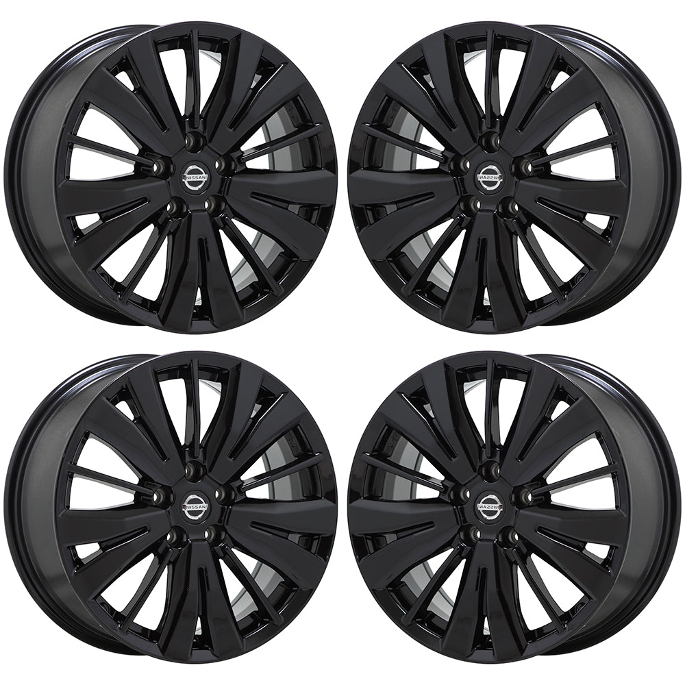 18" Nissan Pathfinder Gloss Black wheels rims Factory OEM set 4 62742