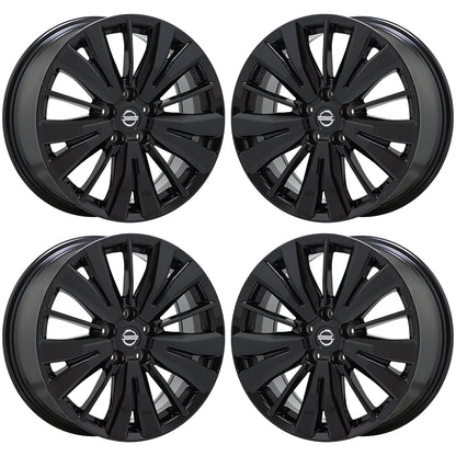 18" Nissan Pathfinder Gloss Black wheels rims Factory OEM set 4 62742