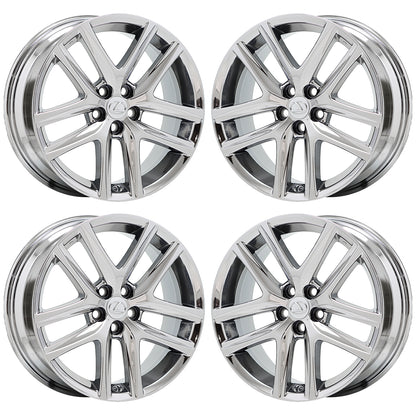 17" Lexus CT200 Bright Chrome Wheels Factory OEM set 4 74298 EXCHANGE