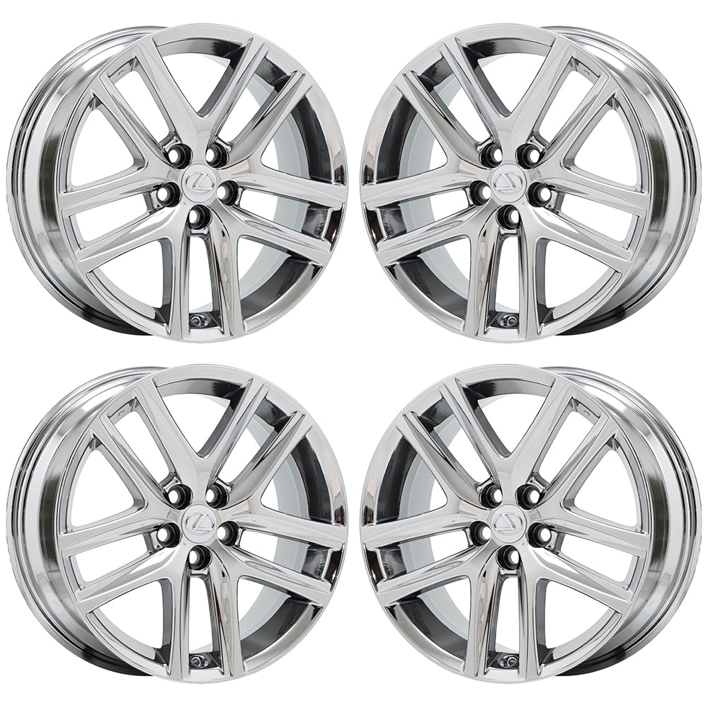 17" Lexus CT200 Bright Chrome Wheels Factory OEM set 4 74298 EXCHANGE