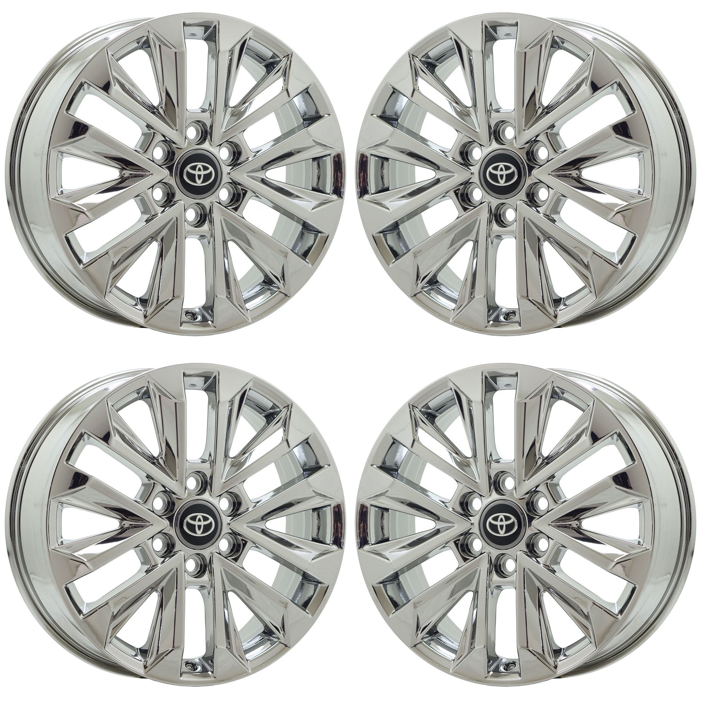 20" Toyota Land Cruiser Bright Chrome wheels rims Factory OEM set 10645 EXCHANGE