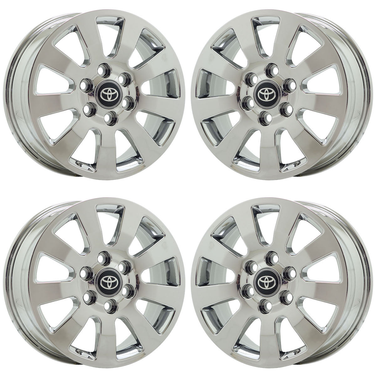 18" Toyota Land Cruiser Bright Chrome wheels rims Factory OEM set 10644 EXCHANGE