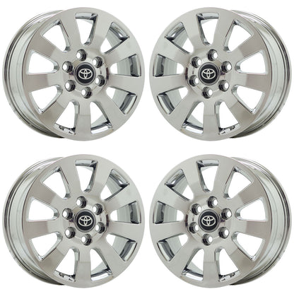 18" Toyota Land Cruiser Bright Chrome wheels rims Factory OEM set 10644 EXCHANGE